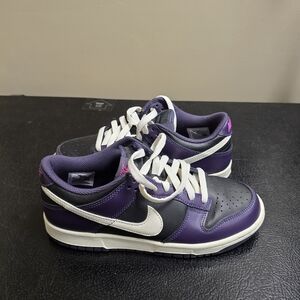 Nike Kids Purple and Black Sneakers with White Accents